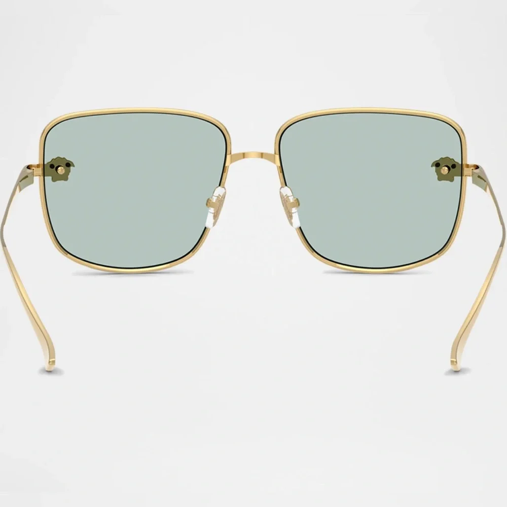 Versace VE2282 Gold Square Metal Sunglasses - Picture 2 of 4